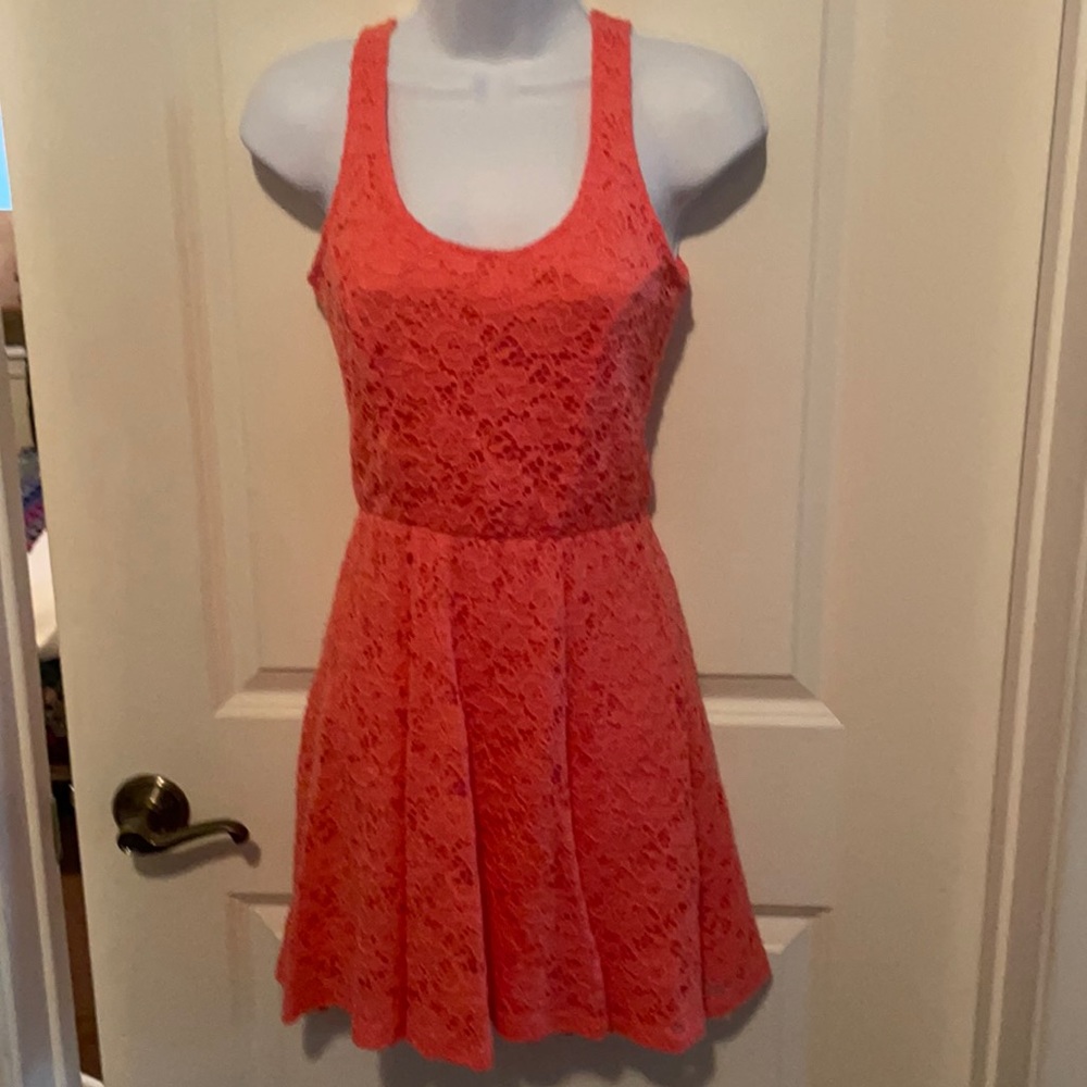 Jessica Simpson cute orange lace dress
